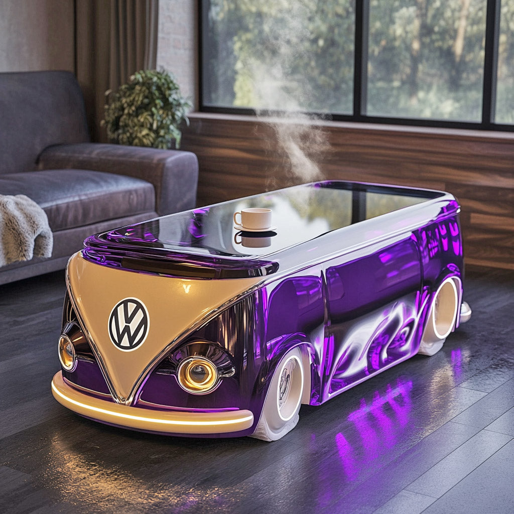 Glass Volkswagen Bus Coffee Tables
