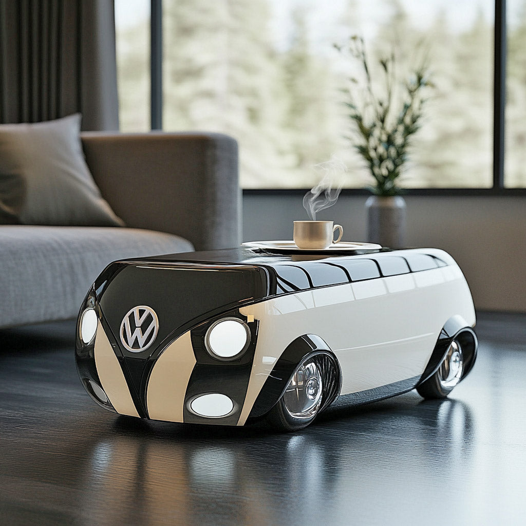 Glass Volkswagen Bus Coffee Tables
