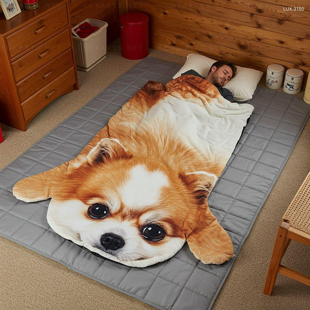 Dog Shaped Sleeping Bag