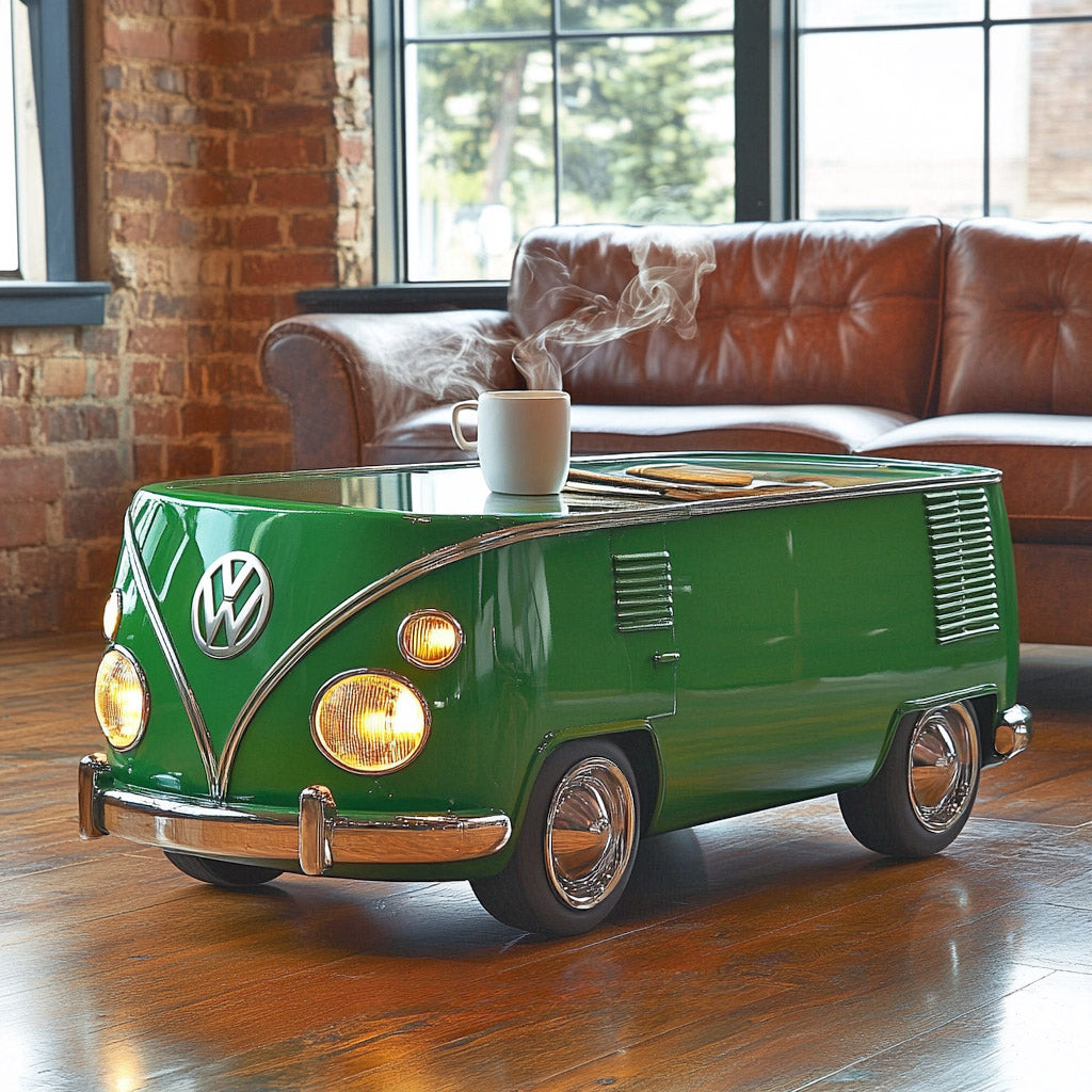 Glass Volkswagen Bus Coffee Tables