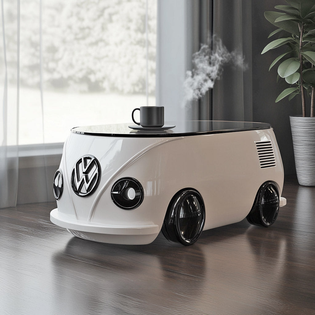 Glass Volkswagen Bus Coffee Tables