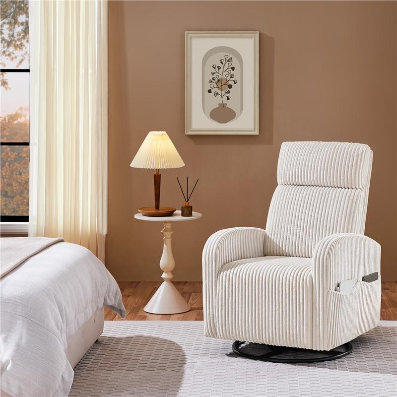 Corduroy Swivel Recliner