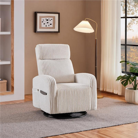 Corduroy Swivel Recliner