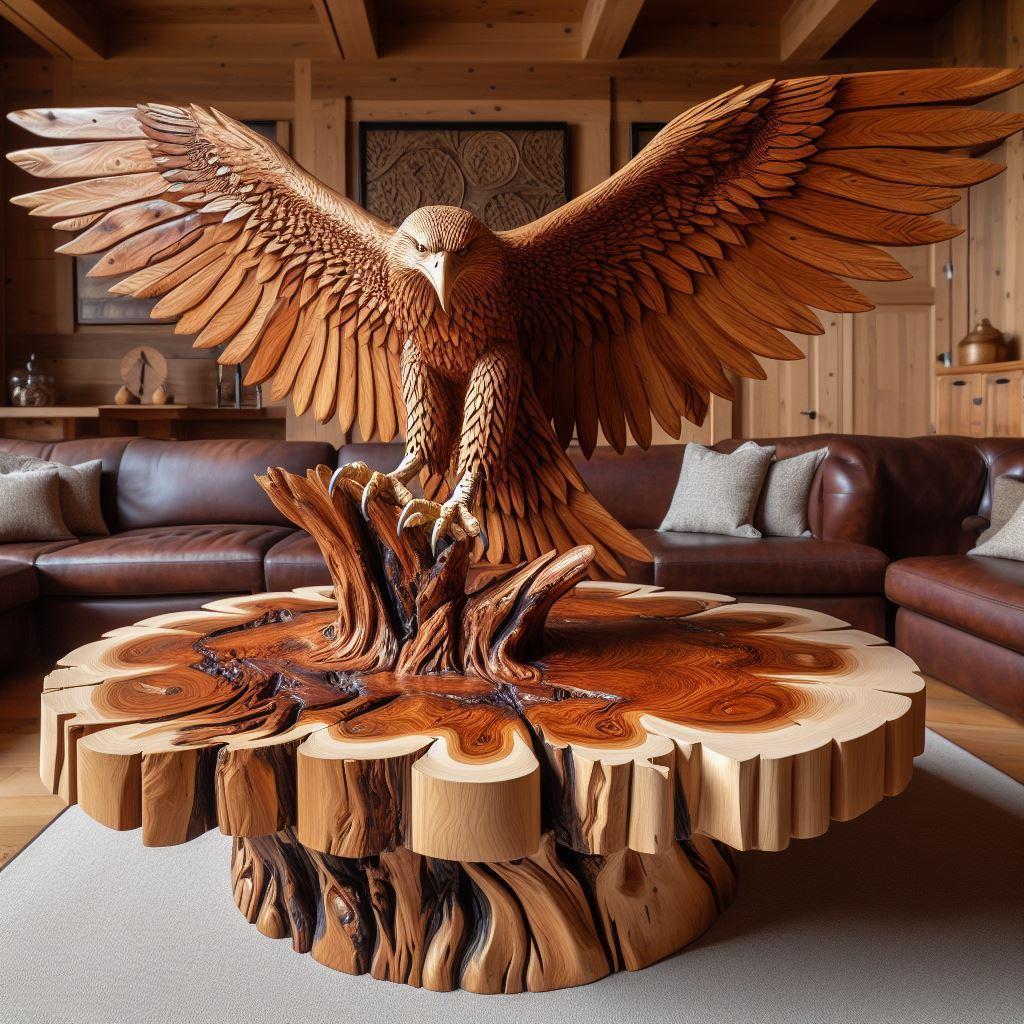 Whimsical Elegance Elevate Your Space with Wooden Animal Coffee Tables