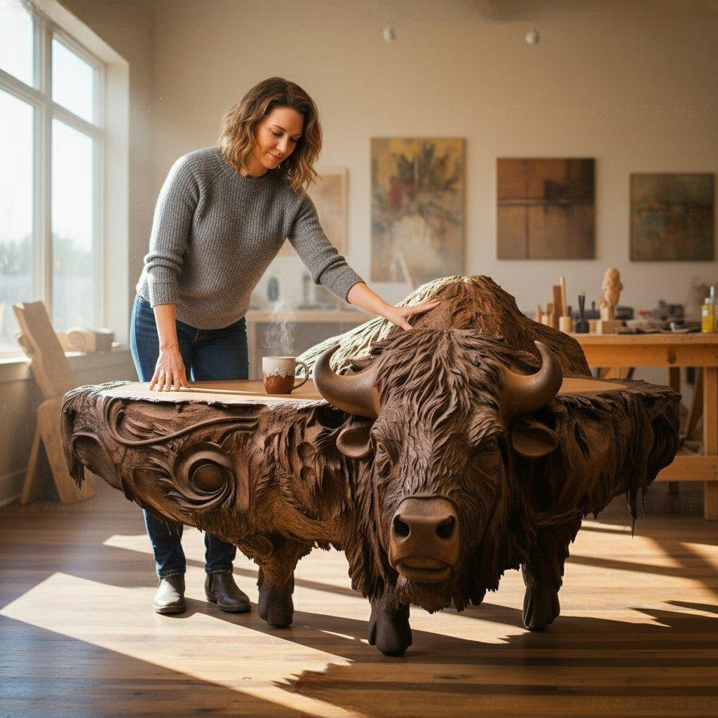 Whimsical Elegance Elevate Your Space with Wooden Animal Coffee Tables