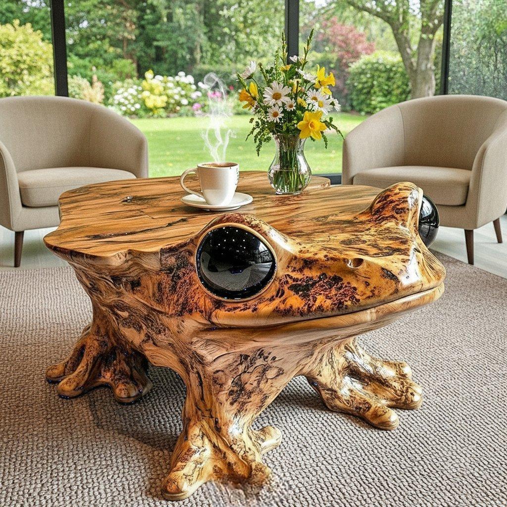 Whimsical Elegance Elevate Your Space with Wooden Animal Coffee Tables