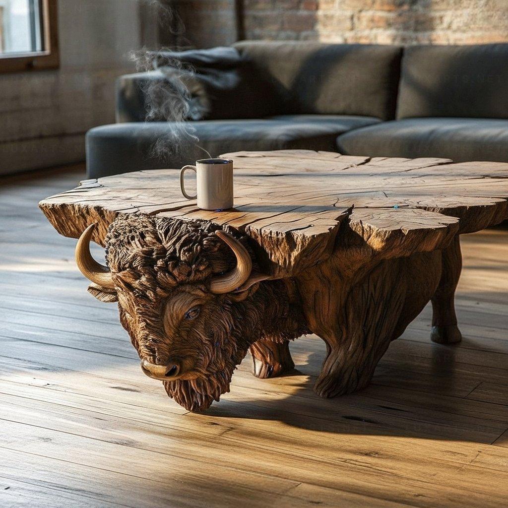 Whimsical Elegance Elevate Your Space with Wooden Animal Coffee Tables